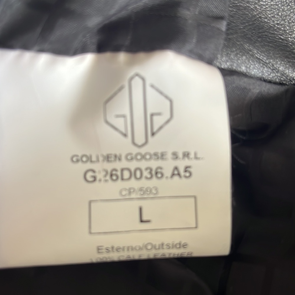 Golden goose deluxe brand Woman’s jacket leather size large black - Picture 12 of 16